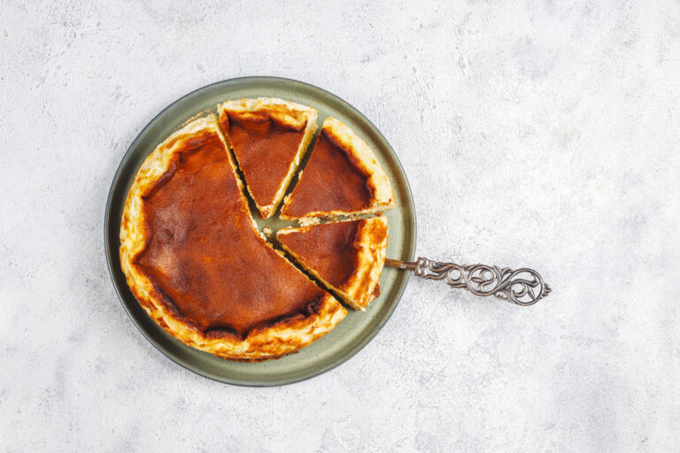 Marvin Coffee | homemade san sebastian cheesecake slices with strawberry
